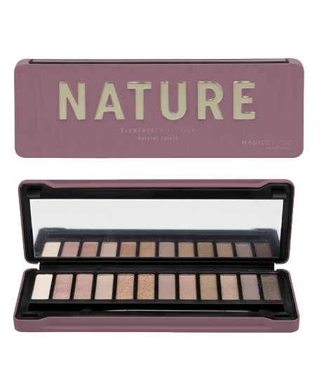 Paleta de farduri pentru pleoape Nature cu 12 culori 25560, 12x1.2g, Magic Studio