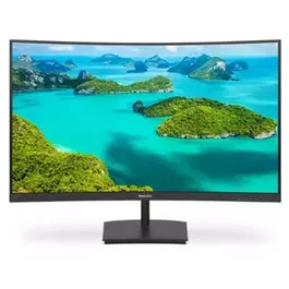 Monitor LCD VA LED Philips 23.6" 241E1SC/00, Full HD (1920 x 1080), VGA, HDMI, Ecran curbat, 75 Hz (Negru)