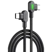 Cablu de date Mcdodo Button Series CA-8081, PD, USB Type-C - USB Type-C, 2 m, 3 A, QC 4.0, LED indicator (Negru)