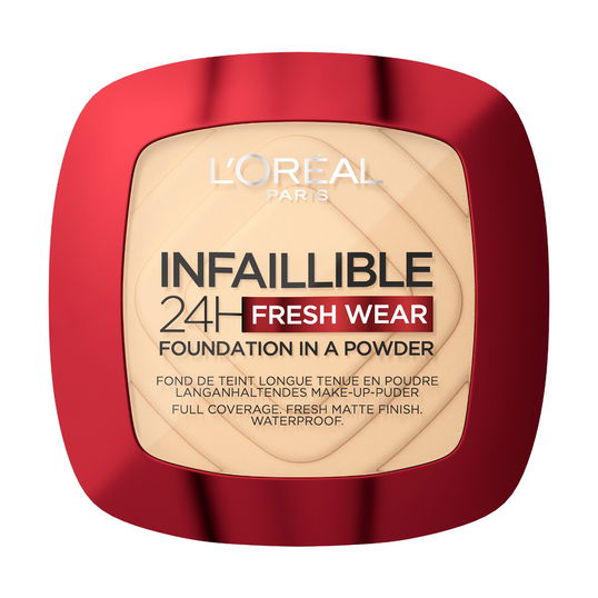 Pudra compacta Infaillible 24h Fresh Wear True Beige 130, 9g, L`Oreal Paris