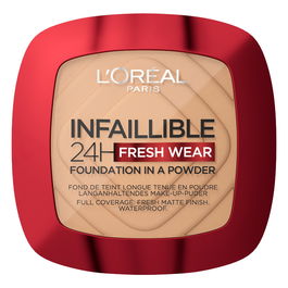 Pudra compacta Infaillible 24h Fresh Wear Golden Beige 220 Sand, 9g, L'Oreal Paris