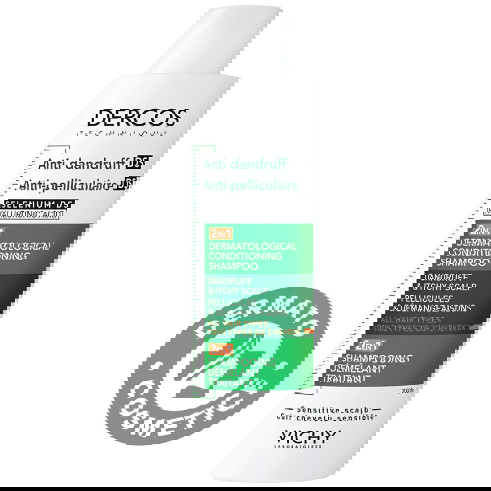 Sampon + balsam 2 in 1 Dercos, 200ml, Vichy