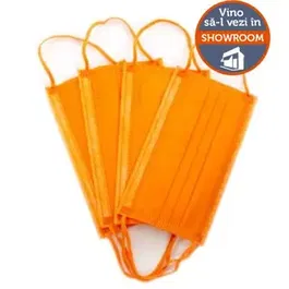 Set 50 de masti medicale Dr. Mayer, 4 straturi (Portocaliu)