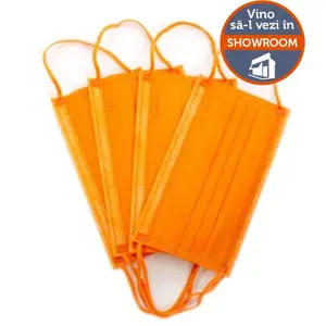 Set 50 de masti medicale Dr. Mayer, 4 straturi (Portocaliu)