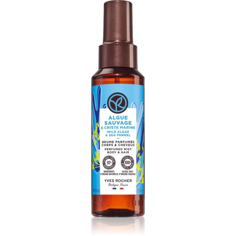 Yves Rocher Bain de Nature spray parfumat pentru corp și păr pentru femei Wild Algae & Sea Fennel 100 ml
