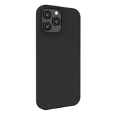 Husa Potectie Spate Lemontti Liquid Silicon LHLSI13PMBK pentru iPhone 13 Pro Max, protectie 360°, material fin, captusit cu microfibra (Negru)