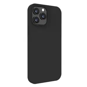 Husa Potectie Spate Lemontti Liquid Silicon LHLSI13PMBK pentru iPhone 13 Pro Max, protectie 360°, material fin, captusit cu microfibra (Negru)