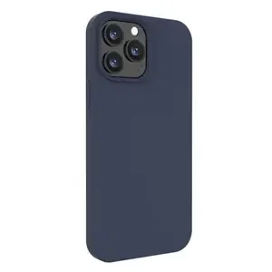 Husa Protectie Spate Lemontti Liquid Silicon LHLSI13PDB pentru iPhone 13 Pro (Albastru)
