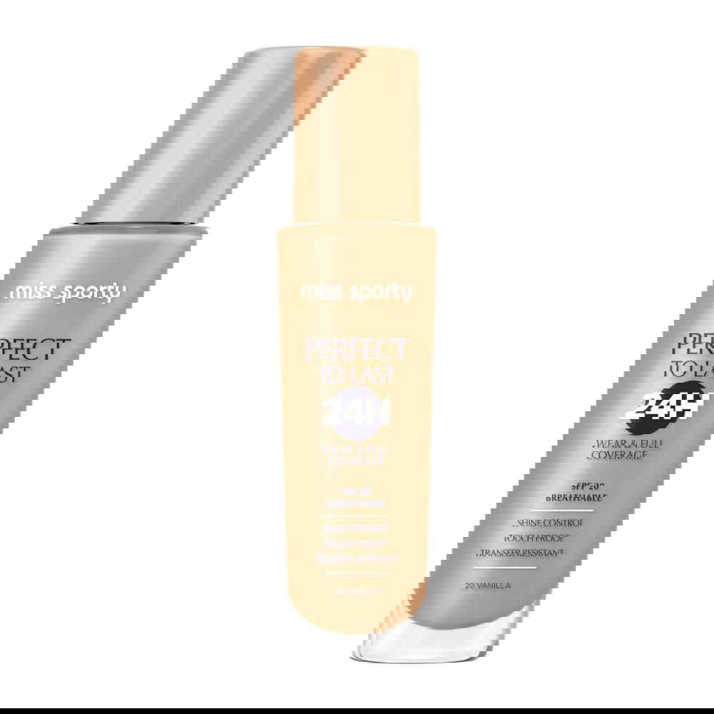 Fond de ten Perfect To Last 24H 20 Vanilla, 30ml, Miss Sporty