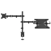 Suport ergonomic din aluminiu Neomounts FPMA-D550NOTEBOOK, pentru laptop si monitor, 10"-32" (Negru)