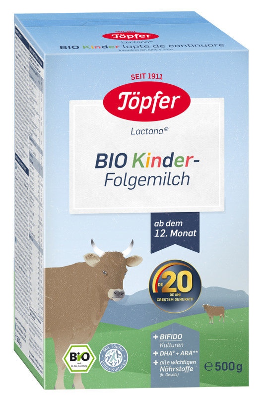 Lapte praf Bio Kinder Organic de la 12 luni, 500g, Topfer