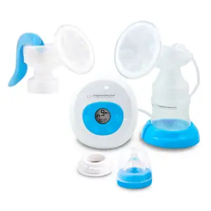 Pompa de san electrica/manuala ESPERANZA GEMELOS (Alb/Albastru)