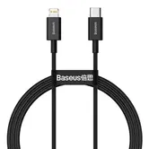 Cablu pentru incarcare si transfer de date Baseus Superior, USB Type-C/Lightning, Power Delivery 20W, 2.4A, 1m, Negru
