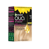 Vopsea de par permanenta fara amoniac 10.1 Ashy Very Light Blonde Olia, 174ml, Garnier