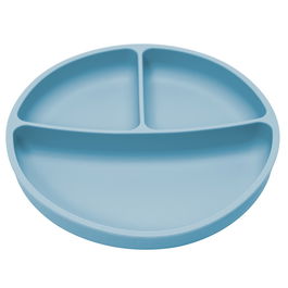 Farfurie compartimentata din silicon cu ventuza Aqua Blue 6 luni+, 1 bucata, Appekids