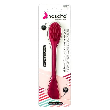 Perie din silicon pentru aplicarea si indepartarea mastilor wash-off, 1 bucata, Nascita