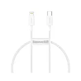 Cablu Date Incarcare Baseus Superior, Usb Type C La Lightning, Lungime 0.25m, Pd 20w, Alb - Catlys-02