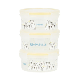 Set 3 boluri ermetice pentru pastrarea hranei Maxi, 300ml, 1 bucata, Badabulle