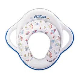 Reductor moale pentru toaleta, cu manere, Lorelli, Strumfi White