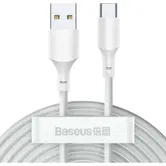 Cablu de date Baseus TZCATZJ-02, USB - USB Type-C, 1.5 m, 40W, 5A, Alb