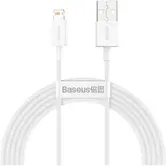 Cablu de date Baseus CALYS-C02, USB - Lightning, 2 m, 2.4A, Alb