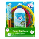 Set 4 accesorii pentru baloane de sapun si solutie, Fru Blu, Deluxe, 0.4 l