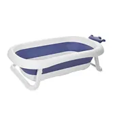 Cadita pliabila pentru bebelusi cu dop de scurgere, Lorelli Royal, 83 cm, Blue