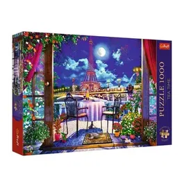 Puzzle Trefl Premium Plus Tea Time - Parisul in lumina lunii, 1000 piese