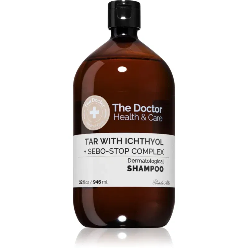 The Doctor Tar with Ichthyol + Sebo-Stop Complex șampon pentru dermatită seboreică și cazuri severe de mătreață 946 ml