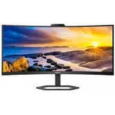 Monitor Gaming VA LED Philips 34" 34E1C5600HE, WQHD (3440 x 1440), HDMI, DisplayPort, AMD FreeSync, Ecran Curbat, Pivot, Boxe, 100 Hz, 1 ms (Negru)