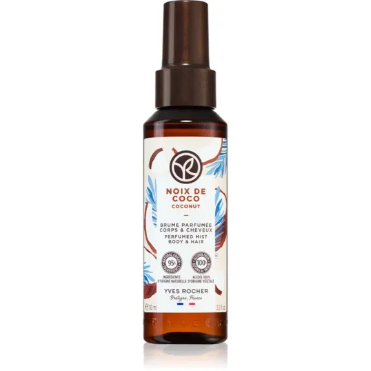 Yves Rocher Bain de Nature spray parfumat pentru corp și păr pentru femei Coconut 100 ml