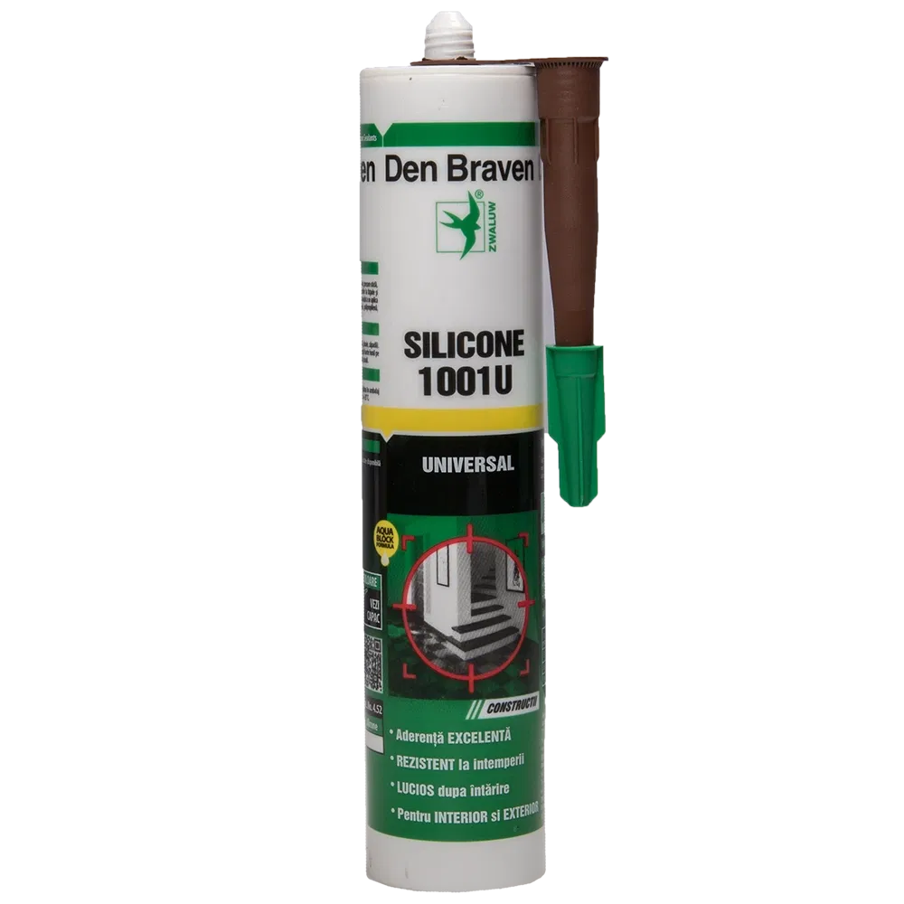 Silicon universal Den Braven 1001 U, maro, interior / exterior, 280 ml