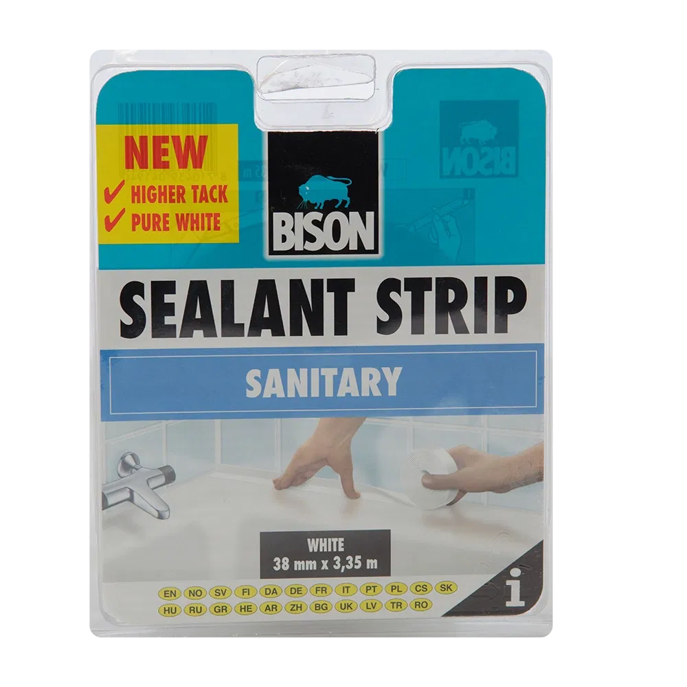 Banda pentru etansare sanitara, Bison, alba, 38 mm