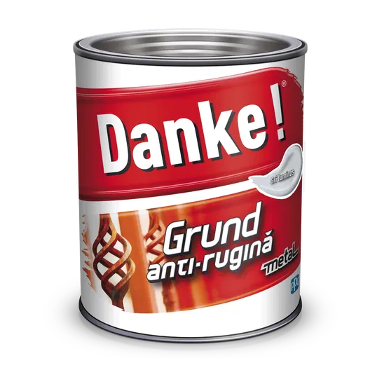Grund metal anti-rugina Danke, interior/exterior, gri, 2.5 l