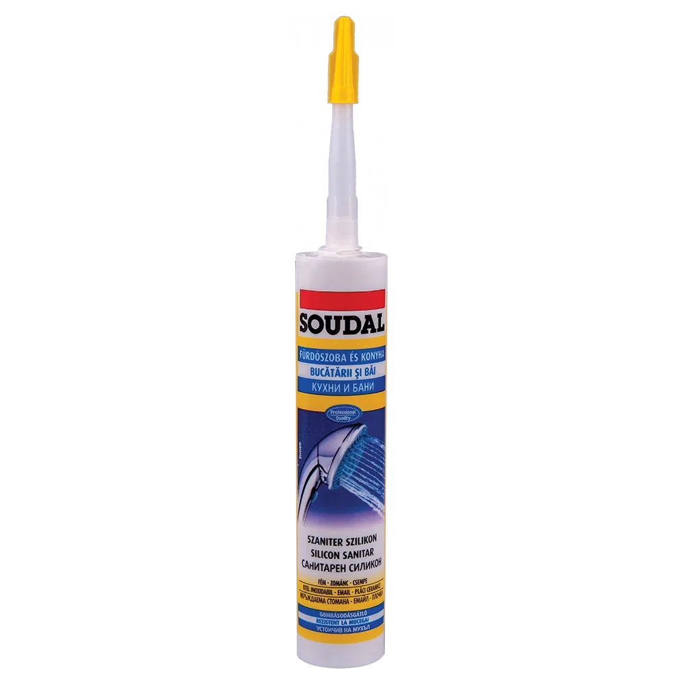 Silicon sanitar Soudal, interior/exterior, transparent, 280 ml