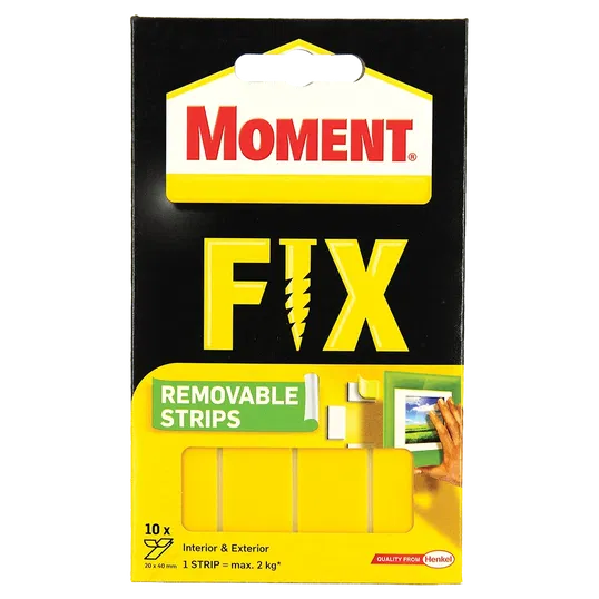 Banda dublu adeziva detasabila, Moment Fix, 10 buc/set