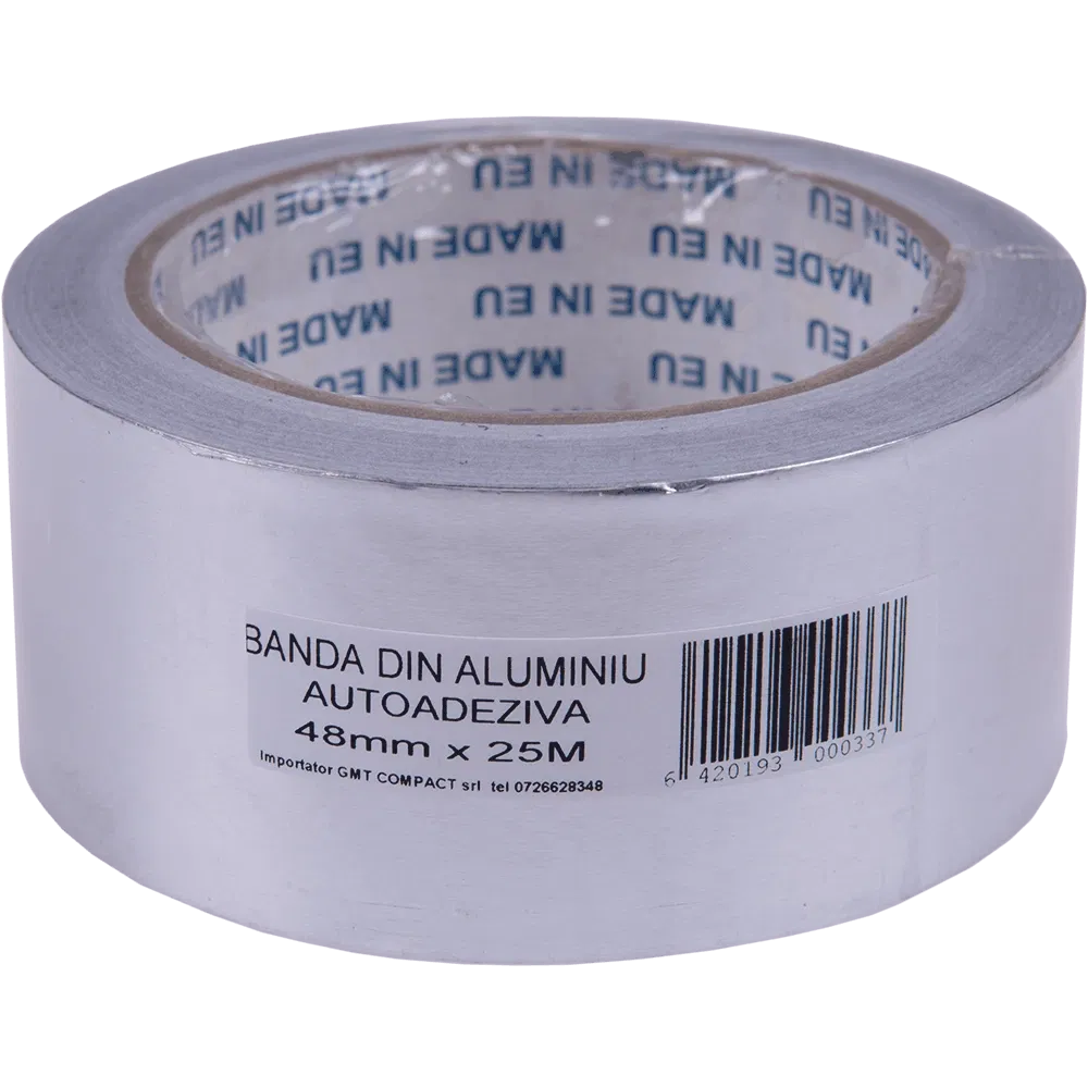 Banda autoadeziva pentru fixari, aluminiu, 48 mm x 25 m