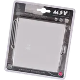 Suport hartie igienica MSV, plastic-metal, alb, 13 x 15 x 11,5 cm