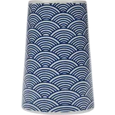 Pahar de baie MSV Bento, ceramica, bleu, 7.5 x 7.5 x 11 cm