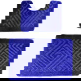 Set 2 covoare baie HAUSBERG HB-H435GR, material textil, albastru, 46 x 72/46 x 35 cm