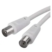 Cablu TV Emos mufat mama - tata, 2.5 metri, alb