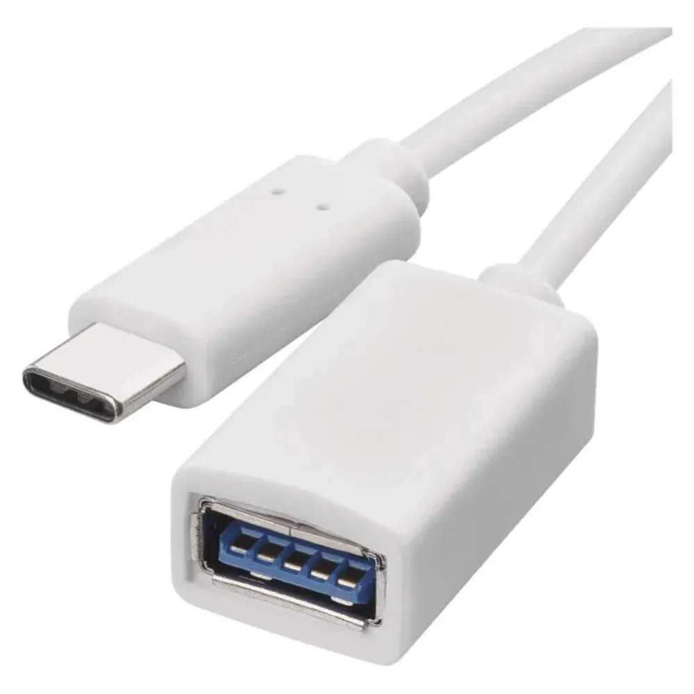 Cablu de date USB A 3.0 - USB C 10 Gbit/s, pvc, alb, 15 cm