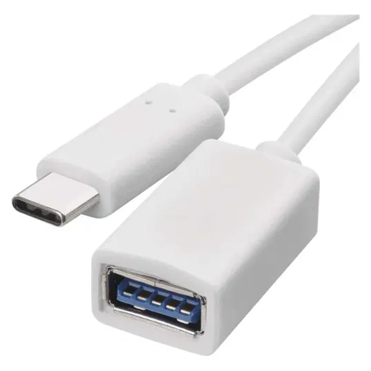 Cablu de date USB A 3.0 - USB C 10 Gbit/s, pvc, alb, 15 cm