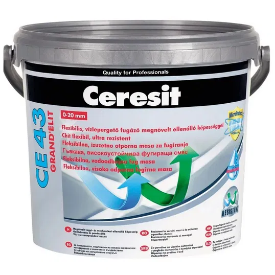 Chit pentru rosturi Ceresit CE 43, antracit, 5 kg