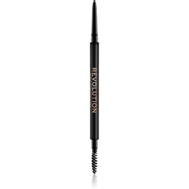 Makeup Revolution Precise Brow Pencil creion sprâncene precise cu pensula culoare Dark Brown 0.05 g
