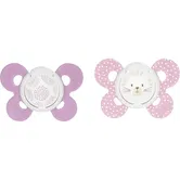 Chicco Physio Comfort 6-16m suzetă Girl - Dots/Cat 2 buc