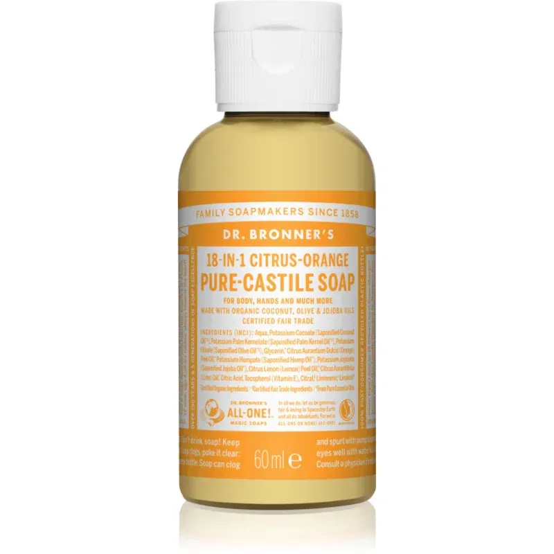 Dr. Bronner’s Citrus & Orange săpun lichid universal 60 ml