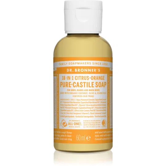 Dr. Bronner’s Citrus & Orange săpun lichid universal 60 ml