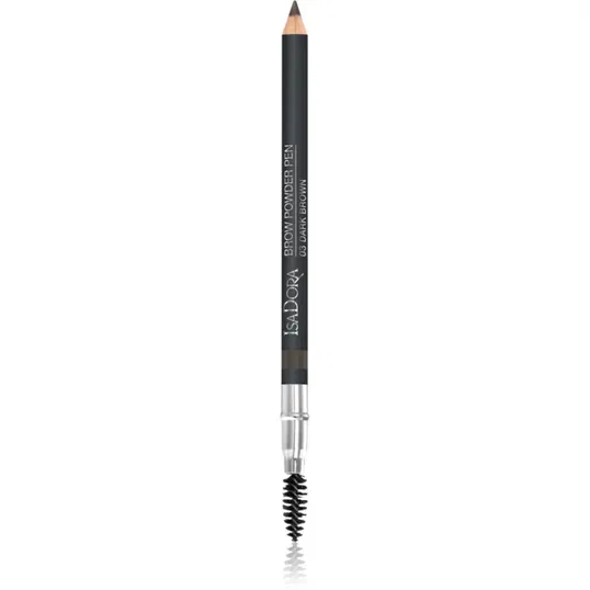 IsaDora Brow Powder Pen creion pentru sprancene cu pensula culoare 03 Dark Brown 1,1 g