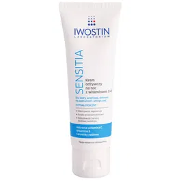 Iwostin Sensitia crema de noapte nutritiva cu vitamine C si E pentru tenul uscat 50 ml